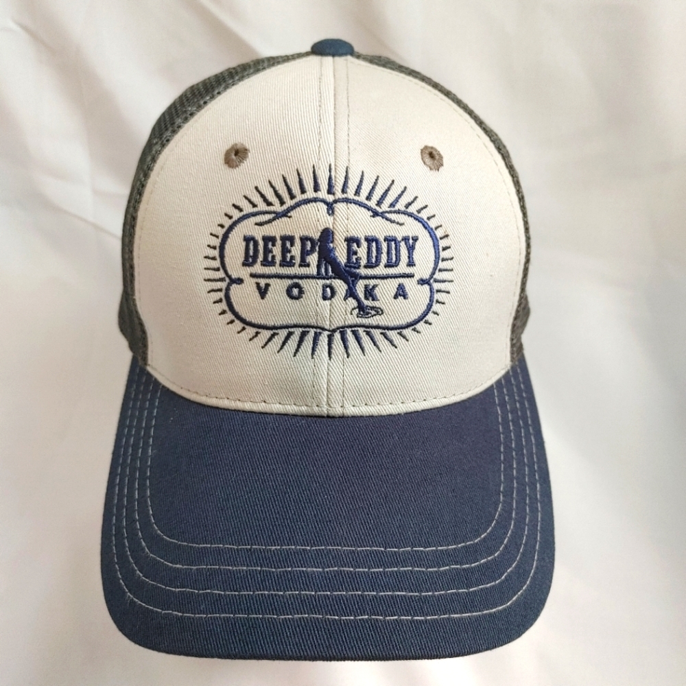 Deep Eddy Vodka Trucker Hat Mesh Snapback White an